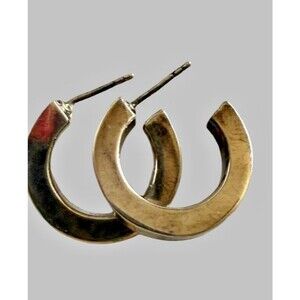 Sterling Silver 925 Open Stick Hoop Earrings